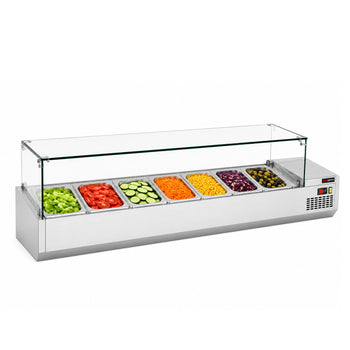 Soğutmalı Set Üstü Saladbar - Camlı - 1/3 GN 7 Küvet Kapasiteli