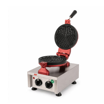 Tekli Çiçek Model Yuvarlak Waffle Makinesi - Elektrikli - Zamanlayıcılı