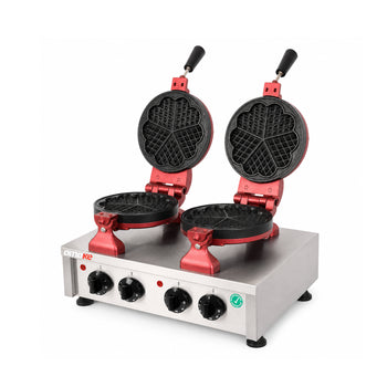 Çiftli Çiçek Waffle Makinesi - Elektrikli - Zamanlayıcılı
