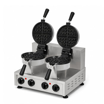 Çiftli Amerikan Döner Tip Waffle Makinesi - Elektrikli - Zamanlayıcılı