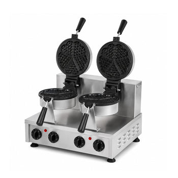 Çiftli Kalp Waffle Makinesi - Zamanlayıcılı