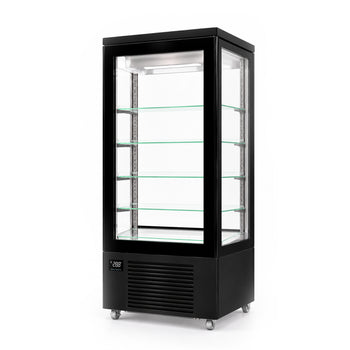 Dik Tip Derin Dondurucu Teşhir Ünitesi - 400 Lt. - 800mm - 5 Raflı (Siyah)