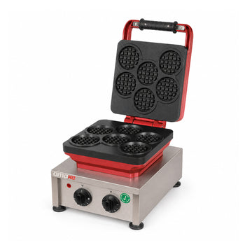 Tekli Yuvarlak Mini Belçika Waffle Makinesi - Elektrikli - Zamanlayıcılı