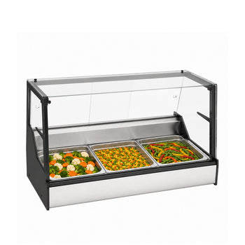 Set Üstü Soğuk Teşhir Ünitesi - 3 GN 1/1 - Düz Camlı - 1010x880 mm