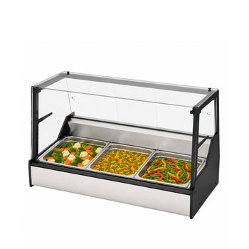 Set Üstü Soğuk Teşhir Ünitesi - 3 GN 1/1 - Düz Camlı - 1010x880 mm