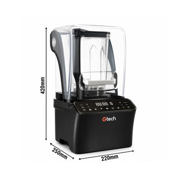 Bar Blender - Gürültü Önleyici Kapaklı - 1.2 L - 1500 W - Siyah - Gastrotech