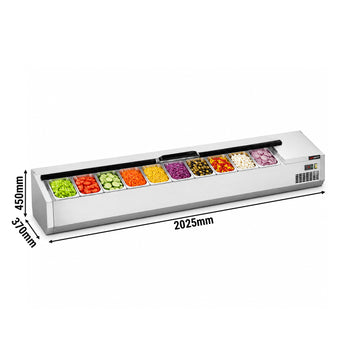 Soğutmalı Set Üstü Saladbar - Paslanmaz Kapaklı - 1/3 GN 10 Küvet Kapasiteli