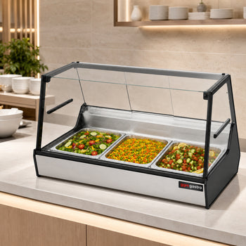 Soğutmalı Teşhir Dolabı - 3 GN 1/1 - Düz Camlı - 1010×880×435 mm