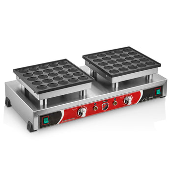 Çiftli Yuvarlak Bubble Waffle Makinesi - Elektrikli - SilverInox