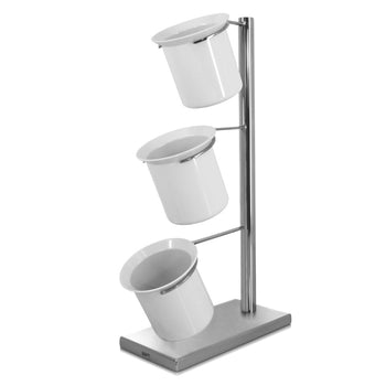 Çatal Bıçak Kaşık Standı - 3 Gözlü - Krom