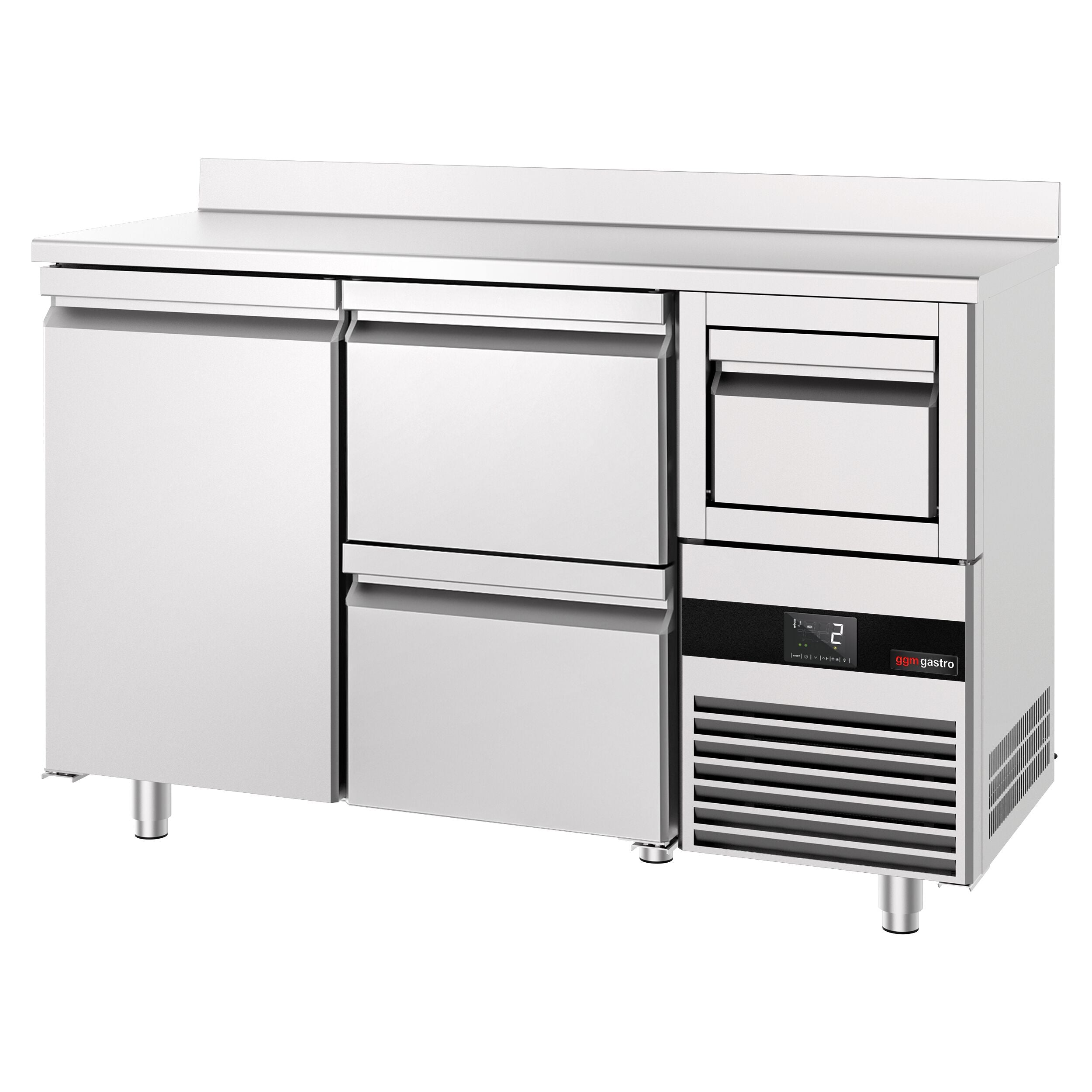 Bar Tipi & Meşrubat Buzdolabı  - 1580x600mm - 1 Kapılı, 2 Çekmeceli , Sırtlı & Telve Kovalı