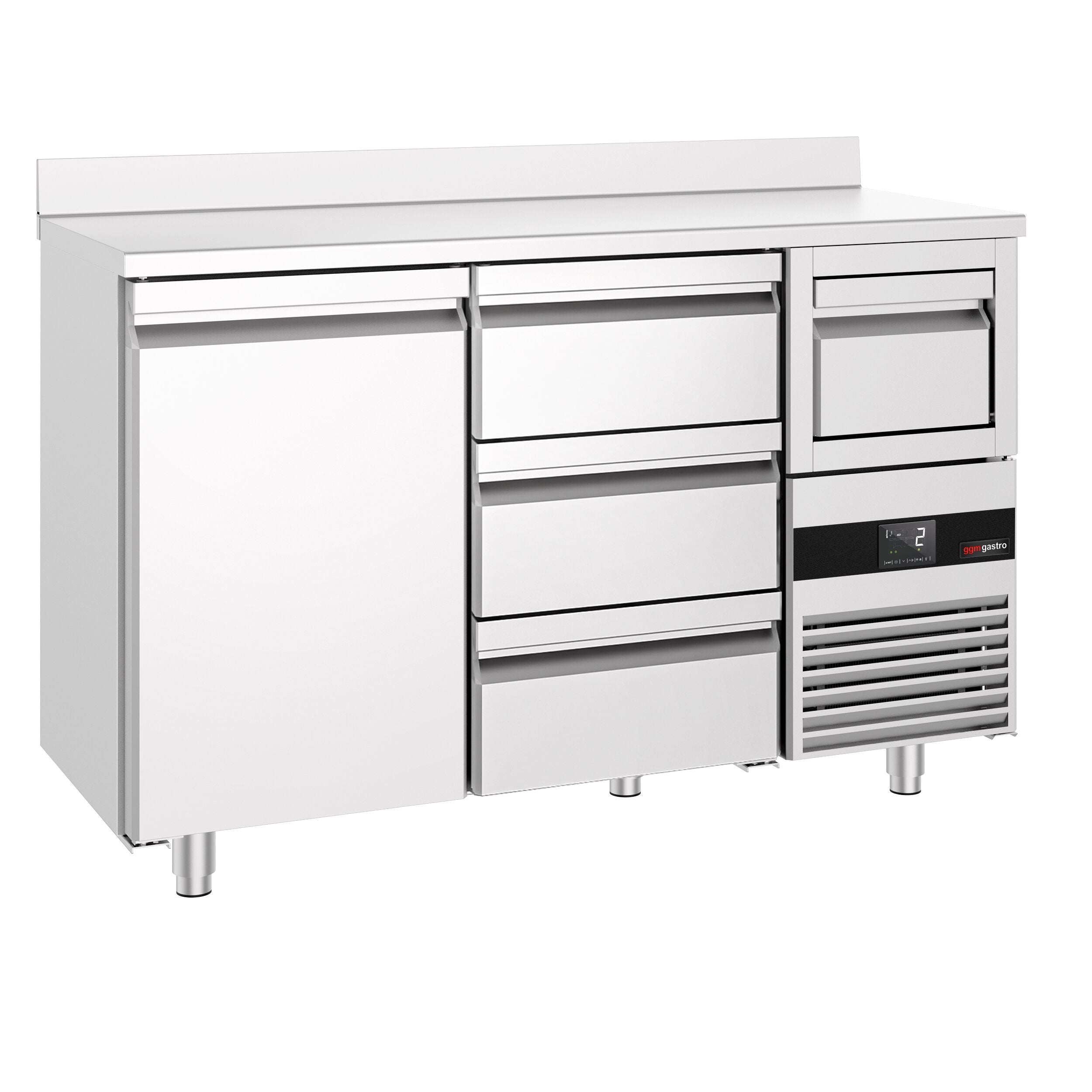 Bar Tipi & Meşrubat Buzdolabı  - 1580x600mm - 1 Kapılı, 3 Çekmeceli , Sırtlı & Telve Kovalı