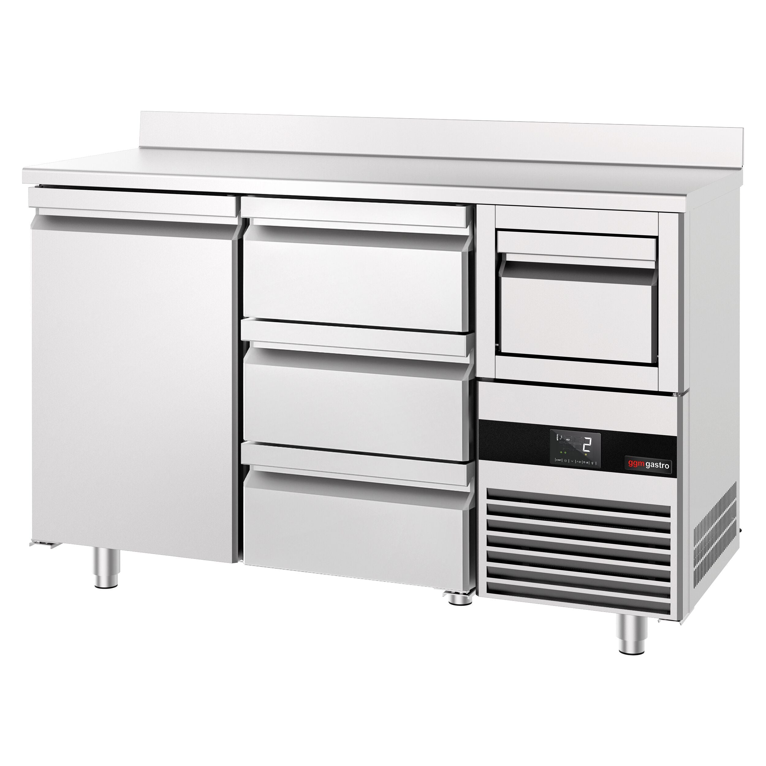 Bar Tipi & Meşrubat Buzdolabı  - 1580x600mm - 1 Kapılı, 3 Çekmeceli , Sırtlı & Telve Kovalı
