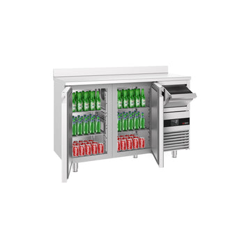 Bar Tipi & Meşrubat Buzdolabı - 1580x600mm - 2 Kapılı, Sırtlı & Telve Kovalı