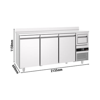Bar Tipi & Meşrubat Buzdolabı  - 2130x600mm - 3 Kapılı, Sırtlı & Telve Kovalı