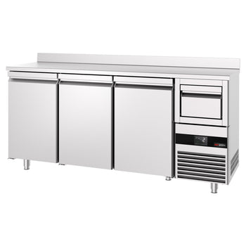 Bar Tipi & Meşrubat Buzdolabı  - 2130x600mm - 3 Kapılı, Sırtlı & Telve Kovalı