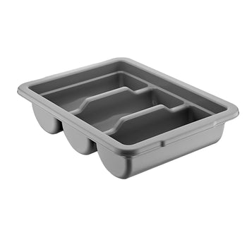 Çatal Kaşık Bıçak Kutusu - 3 Bölmeli - Gri