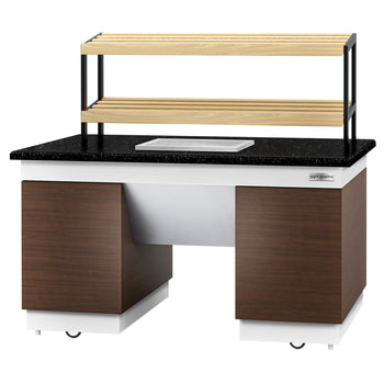 Ekmek Rafı DUBLIN - 1600mm - Tekerlekli - Siyah Granit Çalışma Tezgahlı