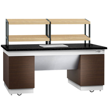 Ekmek Rafı DUBLIN - 2000mm - Tekerlekli - Siyah Granit Çalışma Tezgahlı