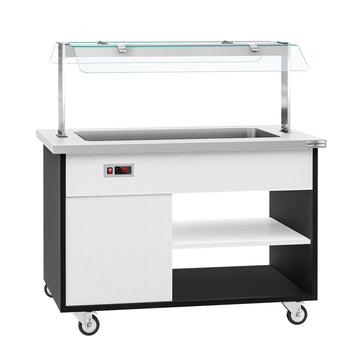 Sıcak Açık Büfe Tezgahı DANZIG - 1300mm - 3x GN 1/1 için