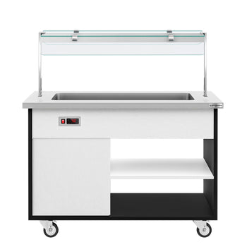 Sıcak Açık Büfe Tezgahı DANZIG - 1300mm - 3x GN 1/1 için