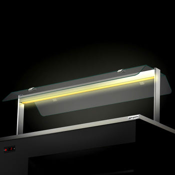 Tekerlekli Soğuk Açık Büfe Tezgahı DANZIG - 1600 mm - 4x GN 1/1 için - Tepsi Kızaklı - Siyah