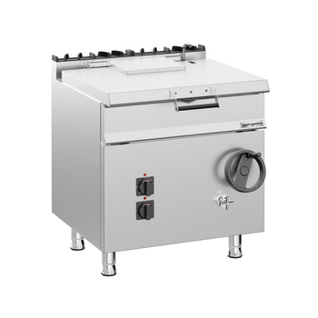 700 Seri Devrilir Tava - Elektrikli - 60L - 9kW - Manuel Kaldırma (El Çarklı) - Su Doldurma Musluklu