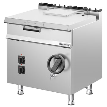 700 Seri Devrilir Tava - Elektrikli - 60L - 9kW - Manuel Kaldırma (El Çarklı) - Su Doldurma Musluklu