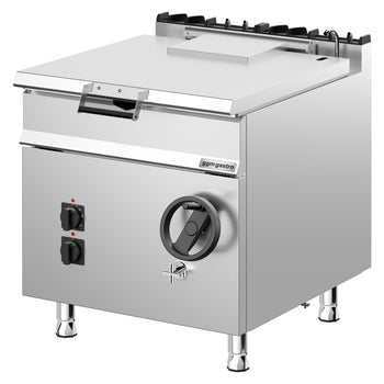 900 Seri Devrilir Tava - Elektrikli - 80L - 12kW - Manuel Kaldırma (El Çarklı) - Su Doldurma Musluklu