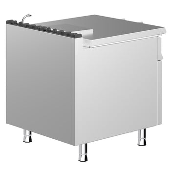 900 Seri Devrilir Tava - Elektrikli - 80L - 12kW - Manuel Kaldırma (El Çarklı) - Su Doldurma Musluklu