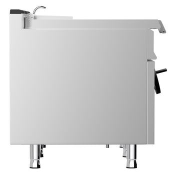900 Seri Devrilir Tava - Gazlı - 120L - 30kW - Manuel Kaldırma (El Çarklı) - Su Doldurma Musluklu