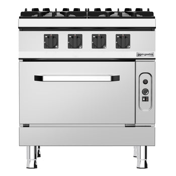 Fırınlı Kuzine - 32kW - 4 Gözlü - Fırınlı - Gazlı Fırın - Statik - 6kW