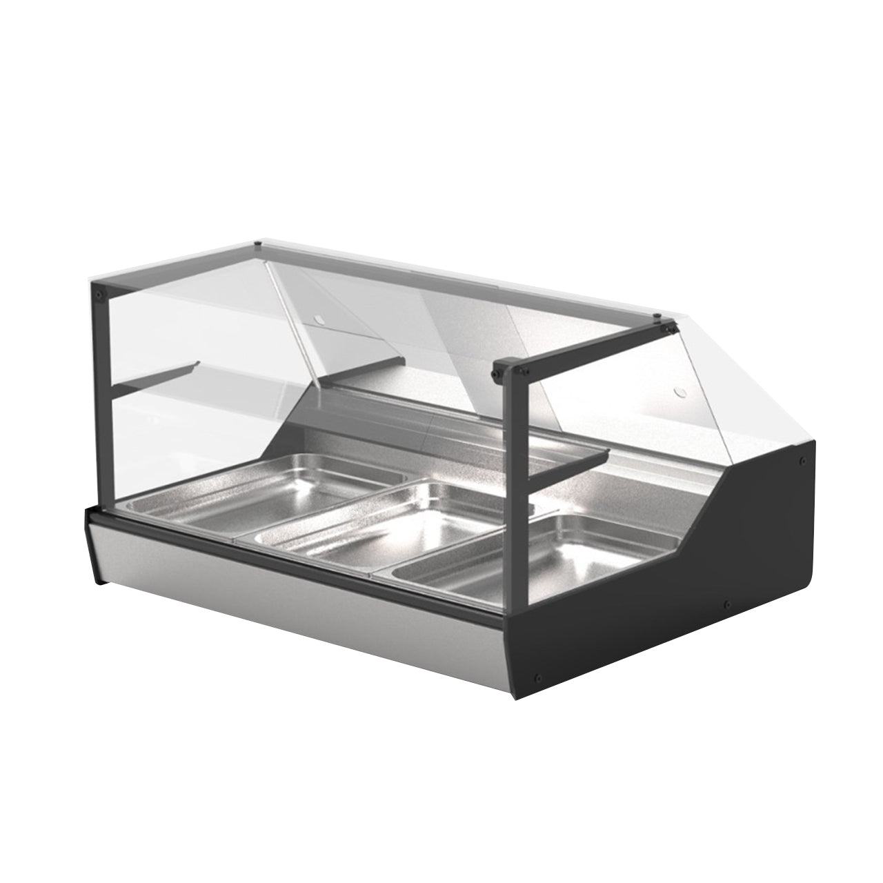 Soğutmalı Teşhir Dolabı – 3 GN 1/1 – Düz Camlı – 1050×830×360 mm – Ndustrio