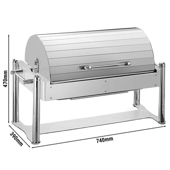 Reşo Kabı - GN 1/1 - Döner Kapaklı - Krom