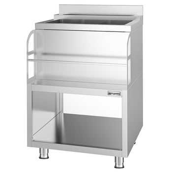 Kokteyl Bar Ünitesi - 600x600 mm - 3 Soğutma Haznesi ve Şişe Tutuculu