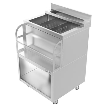 Kokteyl Bar Ünitesi - 600x600 mm - 3 Soğutma Haznesi ve Şişe Tutuculu