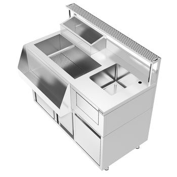 Kokteyl Hazırlık Tezgahı - 1200x720 mm - 2 Sürgülü Kapaklı