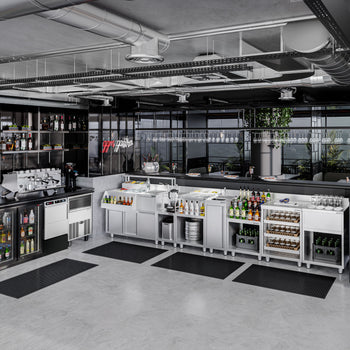 Bar Mikser Ünitesi – Lavabolu ve Raflı - 400x590 mm