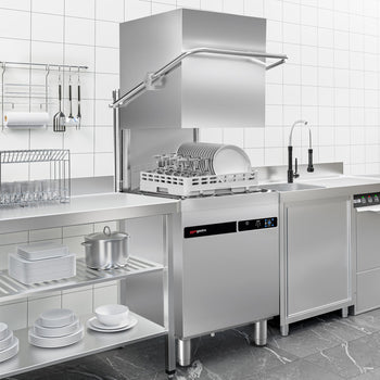 Giyotin Tip Bulaşık Makinesi - 9,66 kW - Deterjan & Tahliye Pompalı