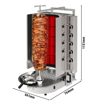 Gazlı Döner Ocağı - ROBAX® Camlı - 10 Gözlü - Maks. 90kg