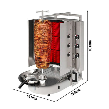 Gazlı Döner Ocağı - ROBAX® Camlı - 6 Gözlü - Maks. 60kg