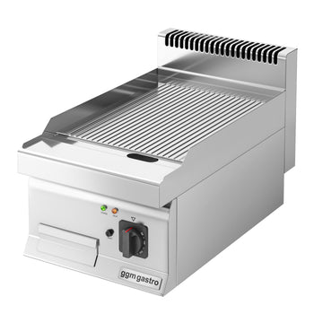 Elektrikli Pleyt Izgara - 4,5kW - Oluklu - Pişirme Yüzeyi: 395x500mm