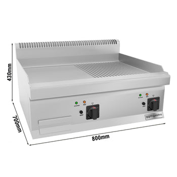 Elektrikli Pleyt Izgara- 7,1 kW - Pürüzsüz & Oluklu