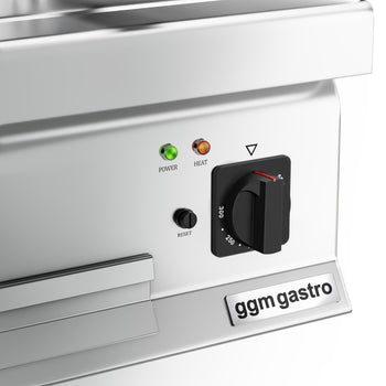 Elektrikli Pleyt Izgara - 4,5kW - Oluklu - Pişirme Yüzeyi: 395x500mm