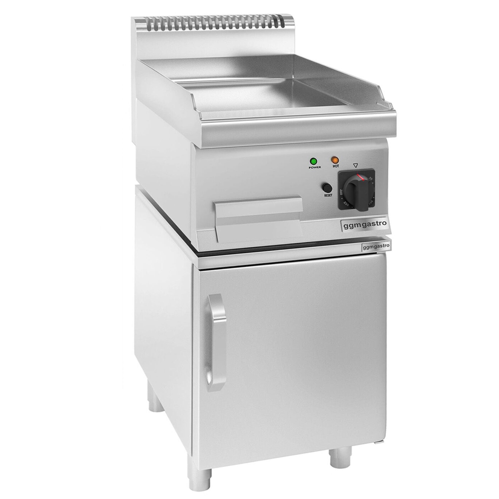 Elektrikli Pleyt Izgara - 4,5 kW - Pürüzsüz - 1 Kapılı Alt Stand Dahil