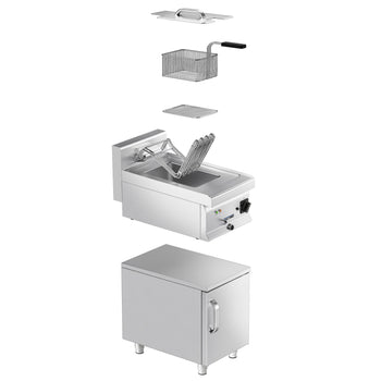 Elektrikli Fritöz - 10 Lt. - 9 kW - 1 Kapılı Alt Stand Dahil