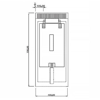 Elektrikli Fritöz - 10 Lt. - 9 kW- 1 Kapılı Alt Stand Dahil