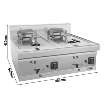Elektrikli Çift Fritöz - 10+10 Litre - 18 kW
