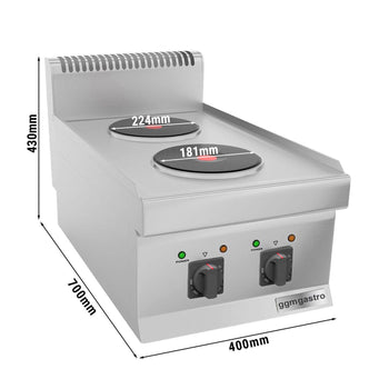 Elektrikli Ocak - 4,6 kW - 2 Yuvarlak Pleyt