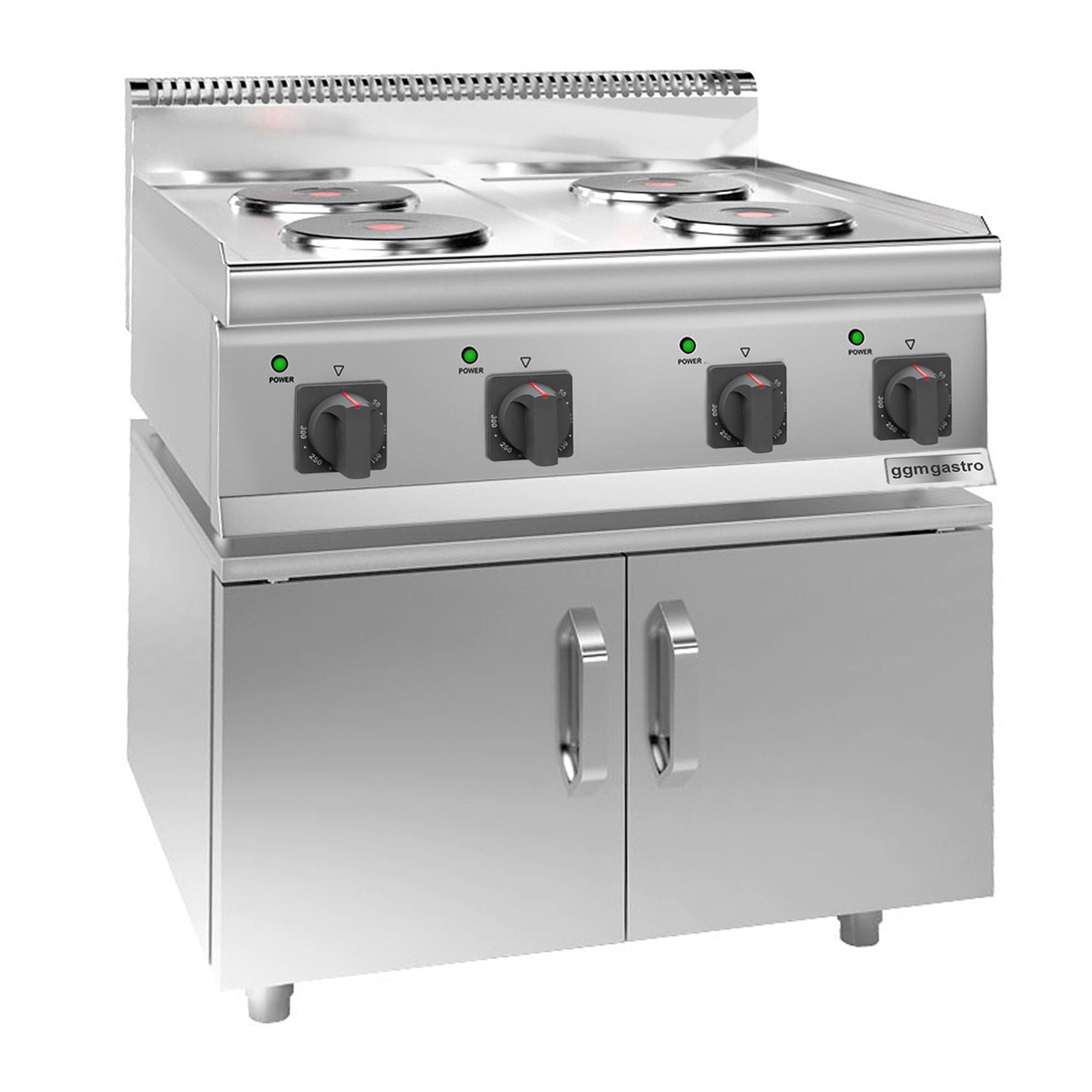 Elektrikli Ocak - 8 kW - 4 Yuvarlak Pleyt - 2 Kapılı Alt Stand dahil